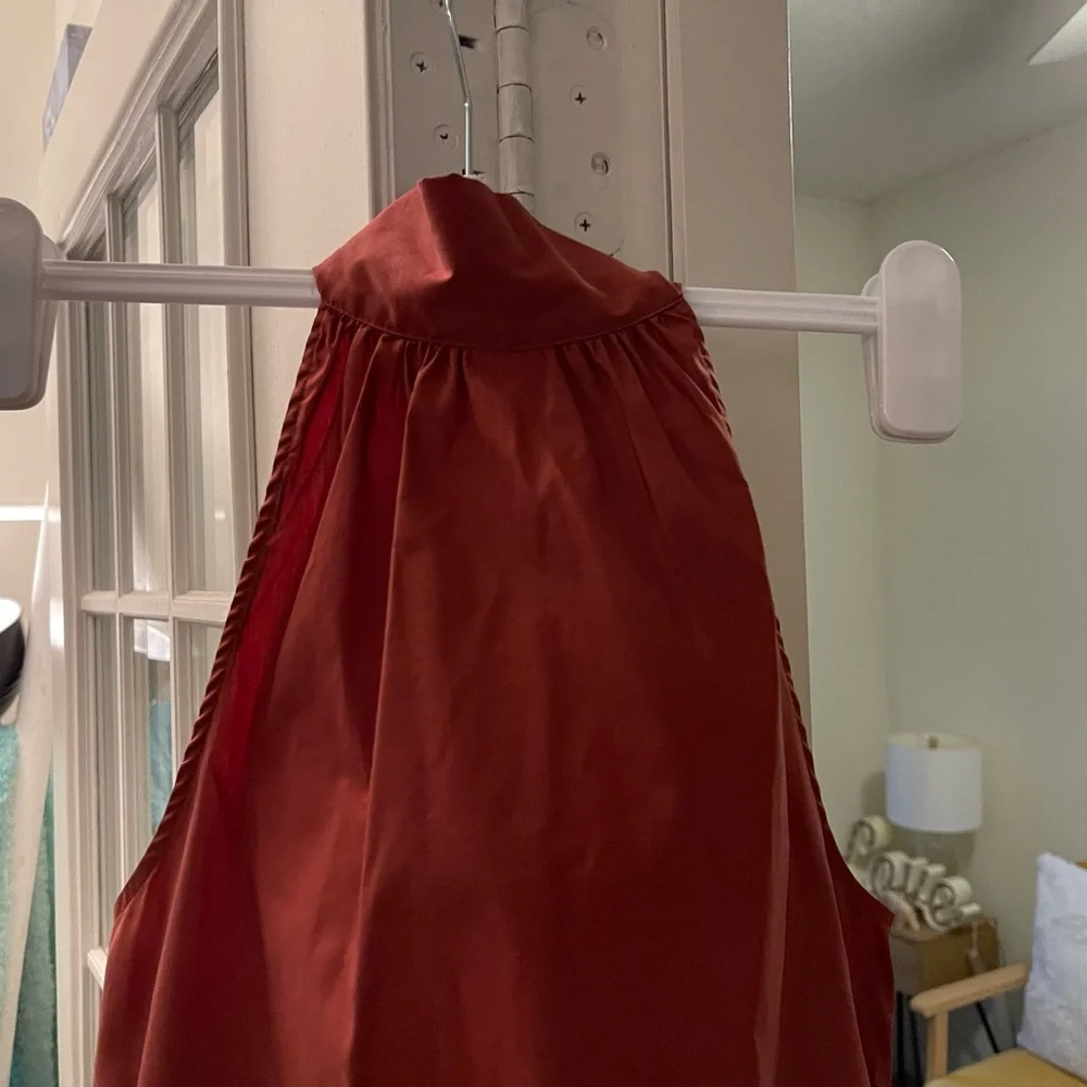 Rust Halter Neck Blouse - Picture 4 of 8